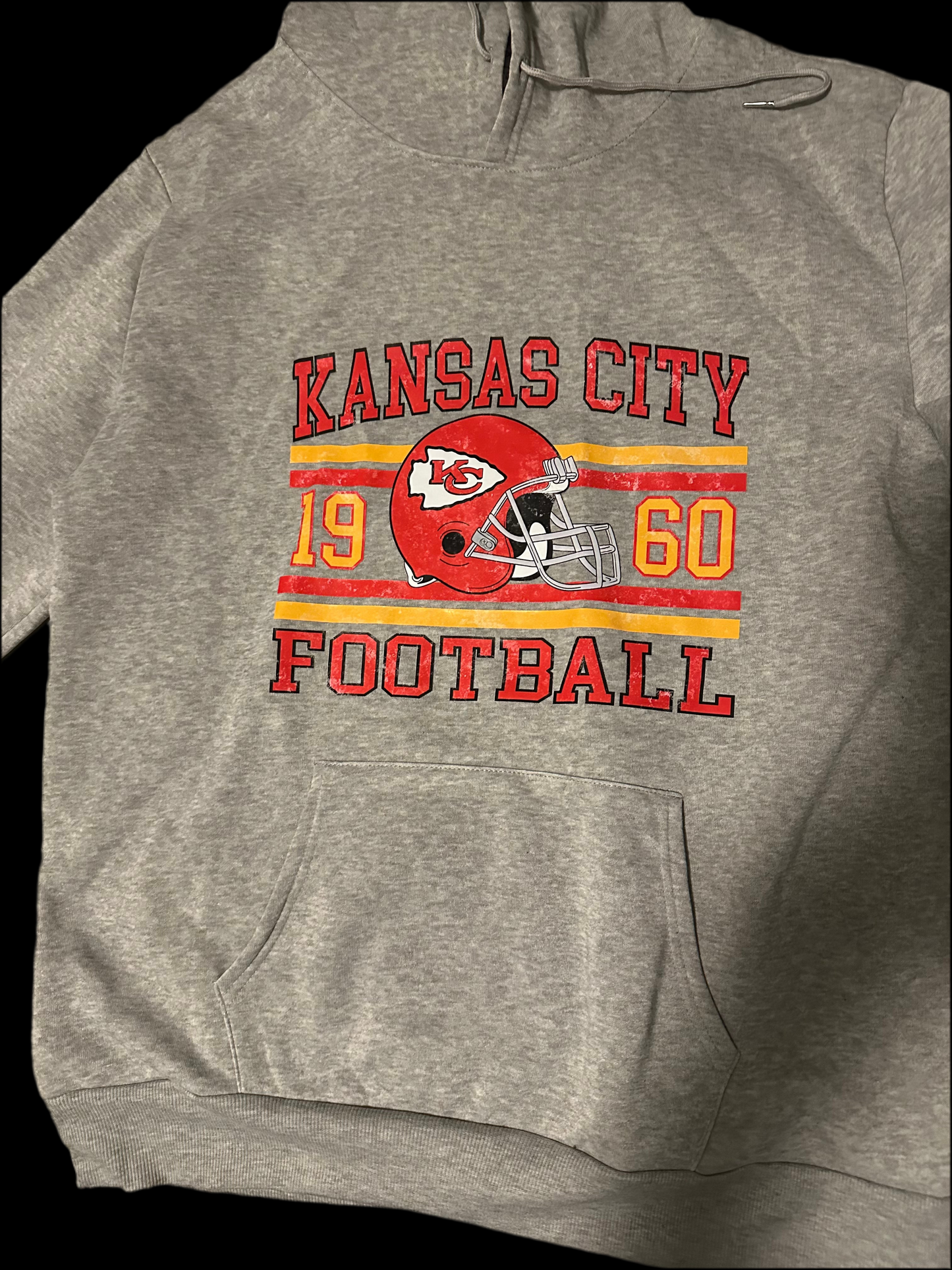 2XL Grey Kansas City Football Hoodie