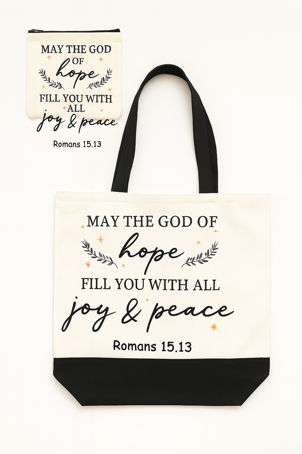 Christian inspirational Bible pouch and tote bag