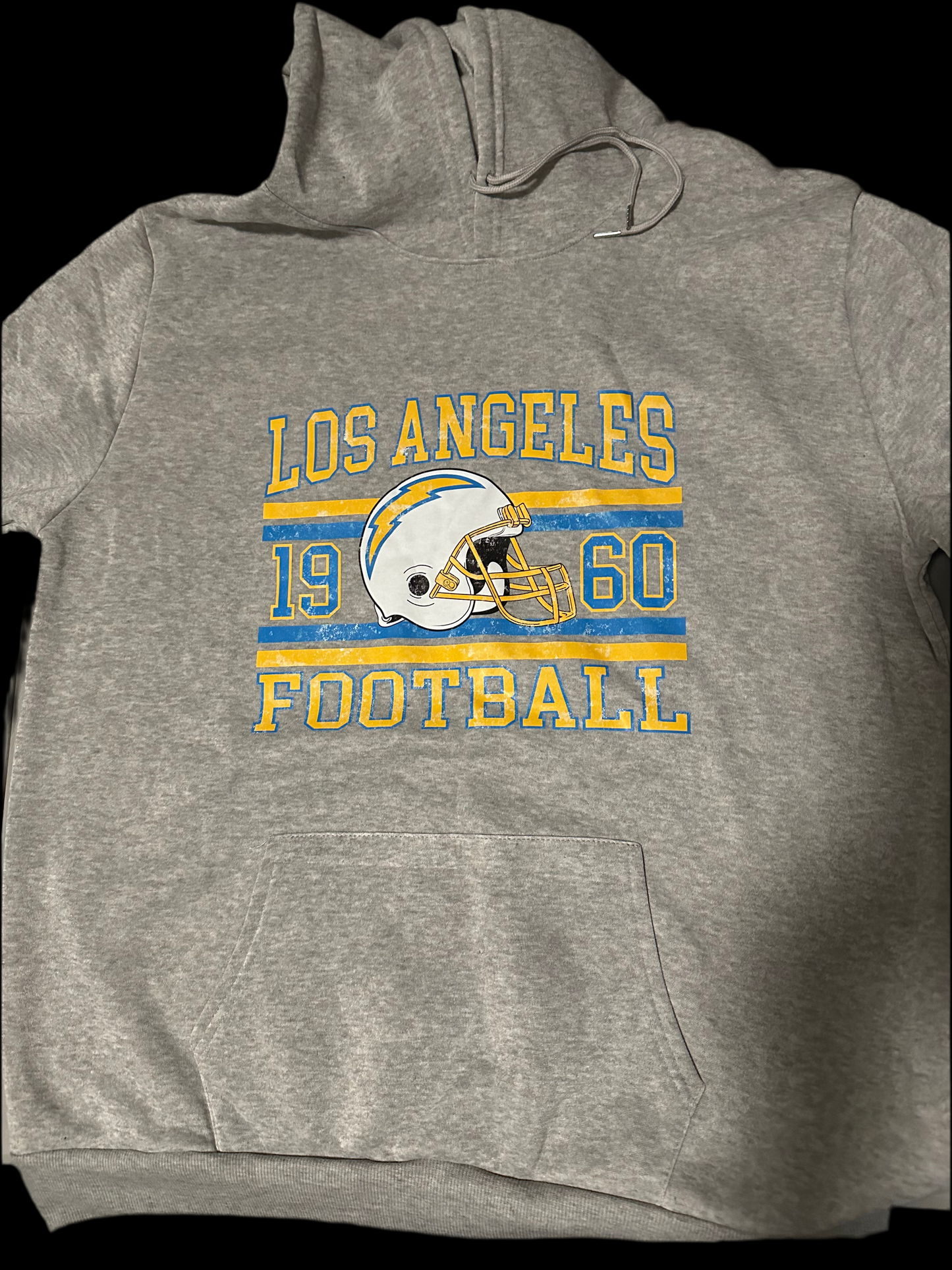2XL Grey Los Angeles Football Hoodie
