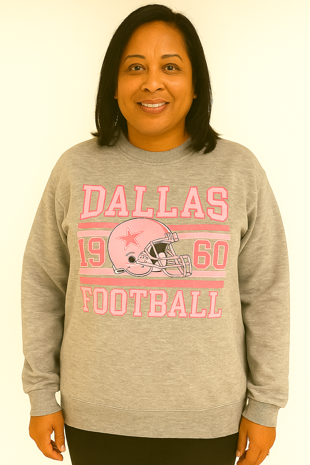 XL Ladies Dallas Pink sweatshirt
