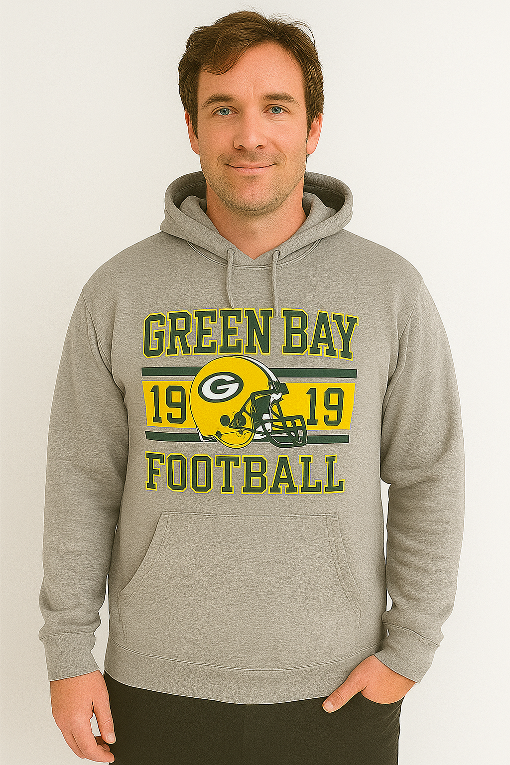 2XL Grey Green Bay Football