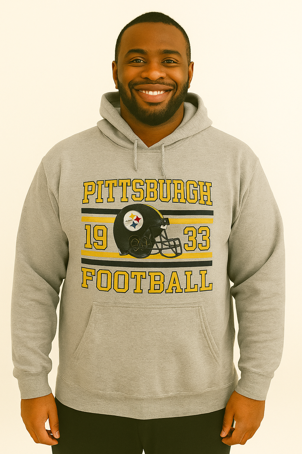 2XL Grey Pittsburgh Hoodie