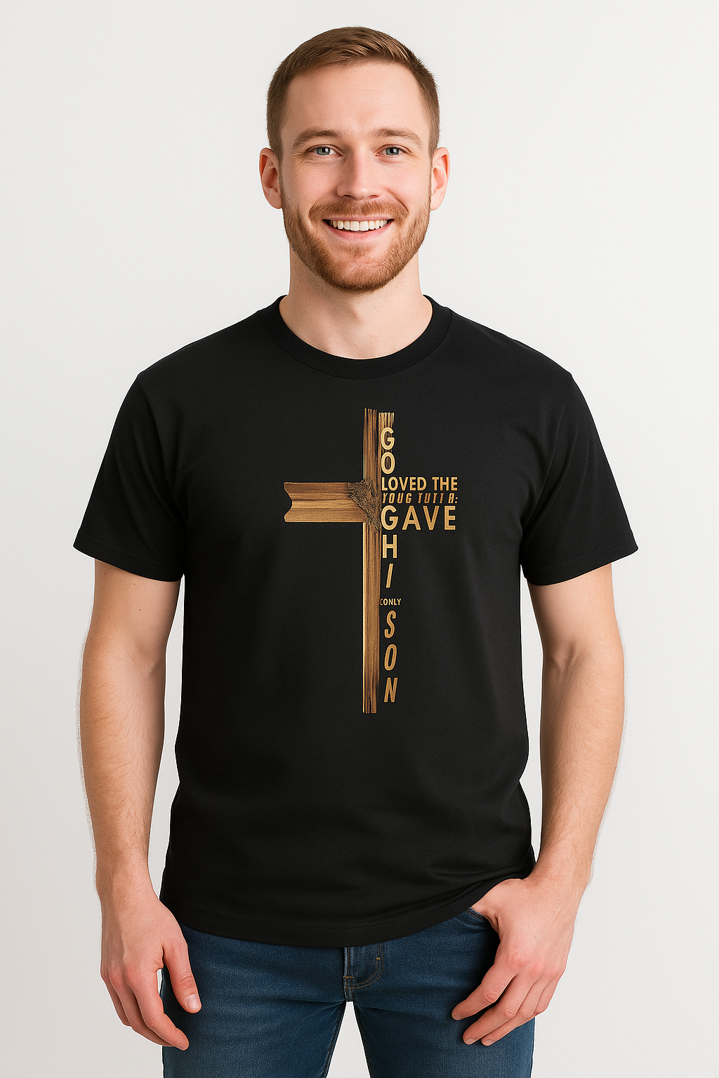 Black XL For God So Loved The World