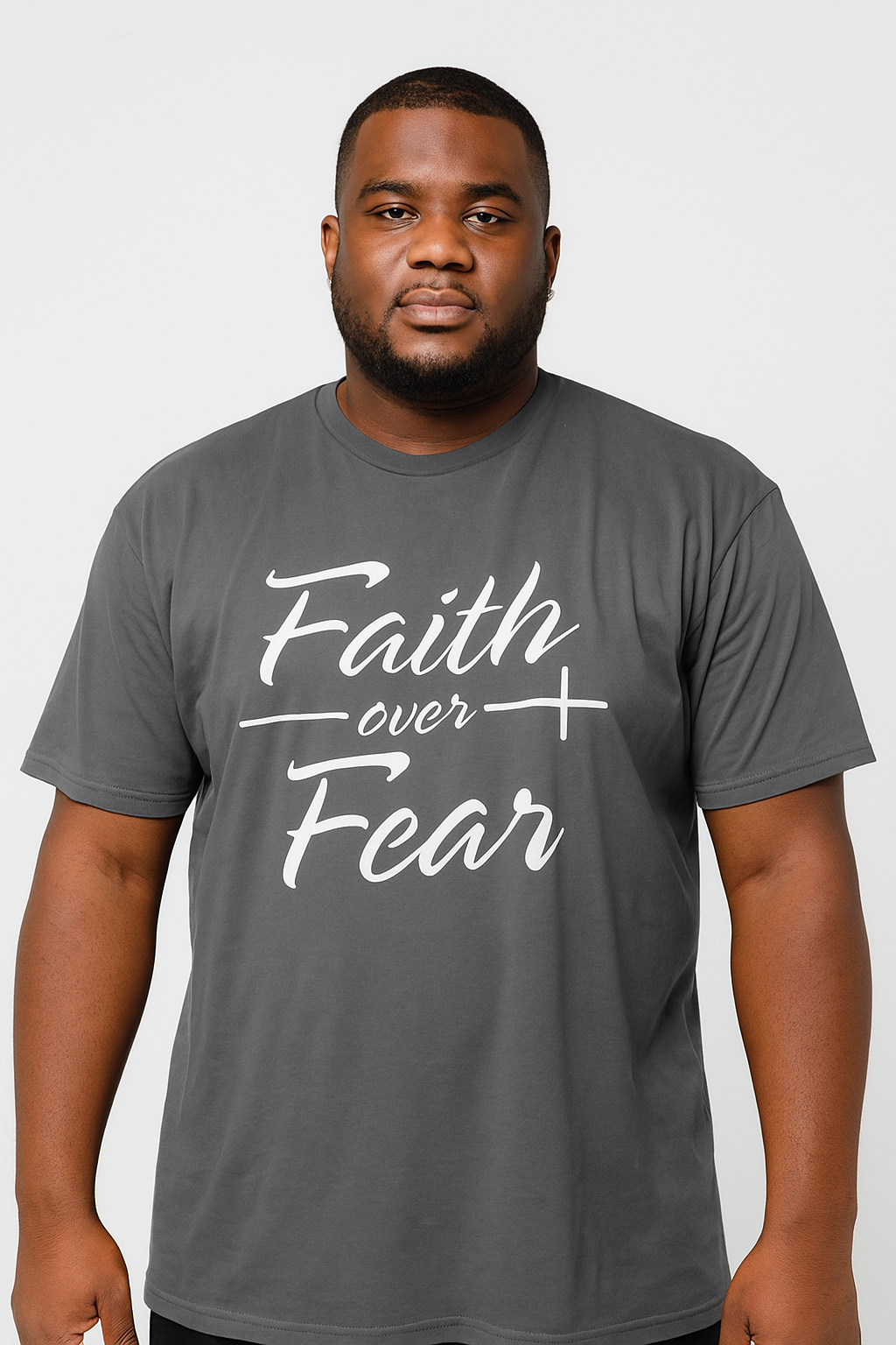 Faith Based -XL Grey Faith over Fear