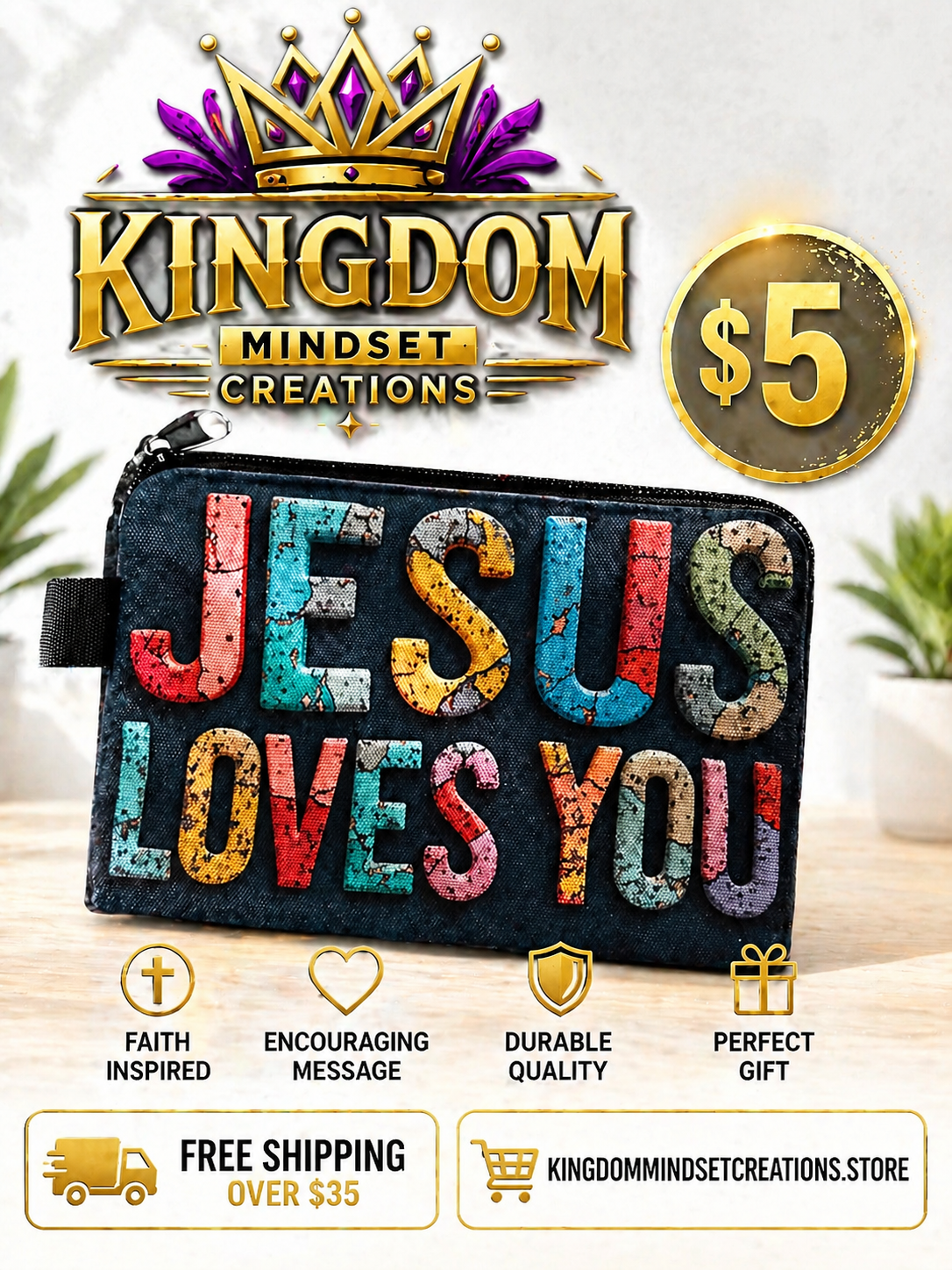 Jesus loves You cosmetic bag