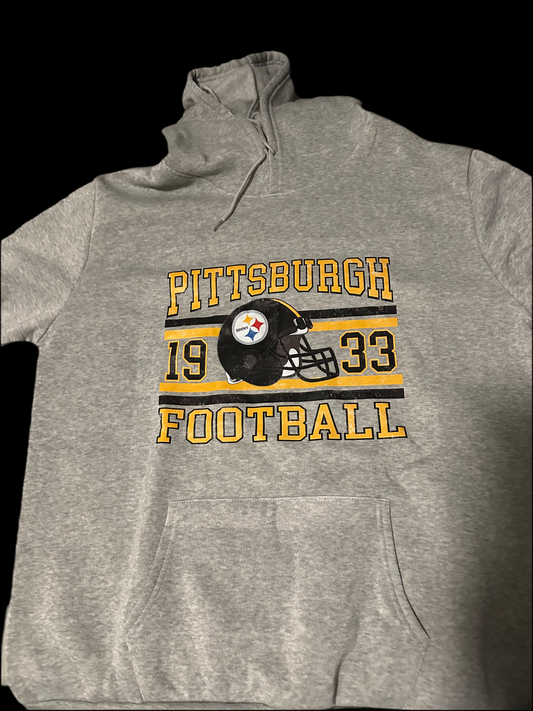 XL Grey Pittsburgh Football Hoodie