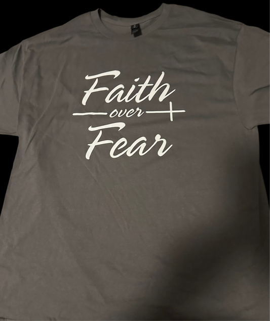 Faith Based -XL Grey Faith over Fear