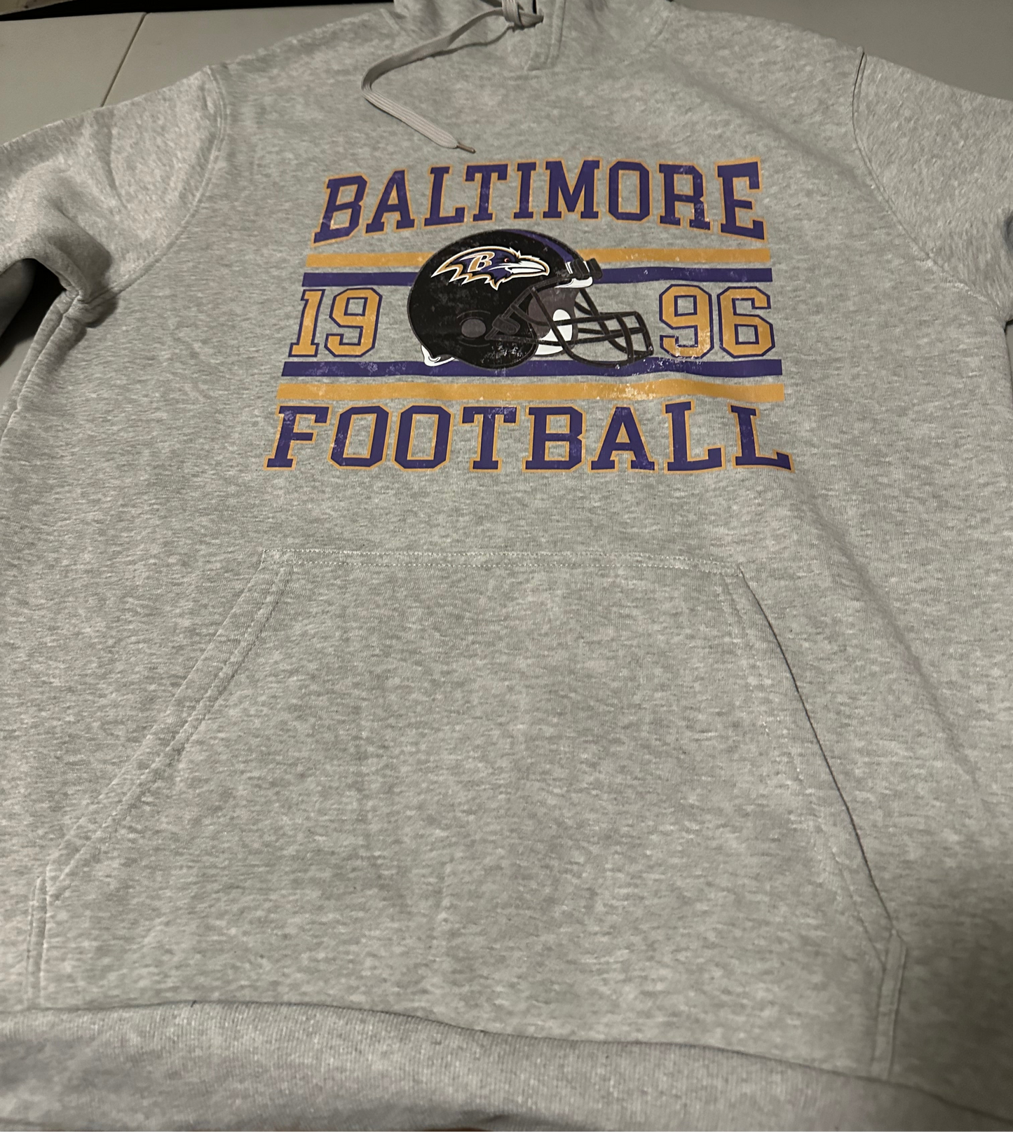 2XL Baltimore Grey Hoodie