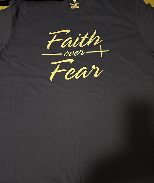 Faith Based- 2XL Blue Faith over Fear