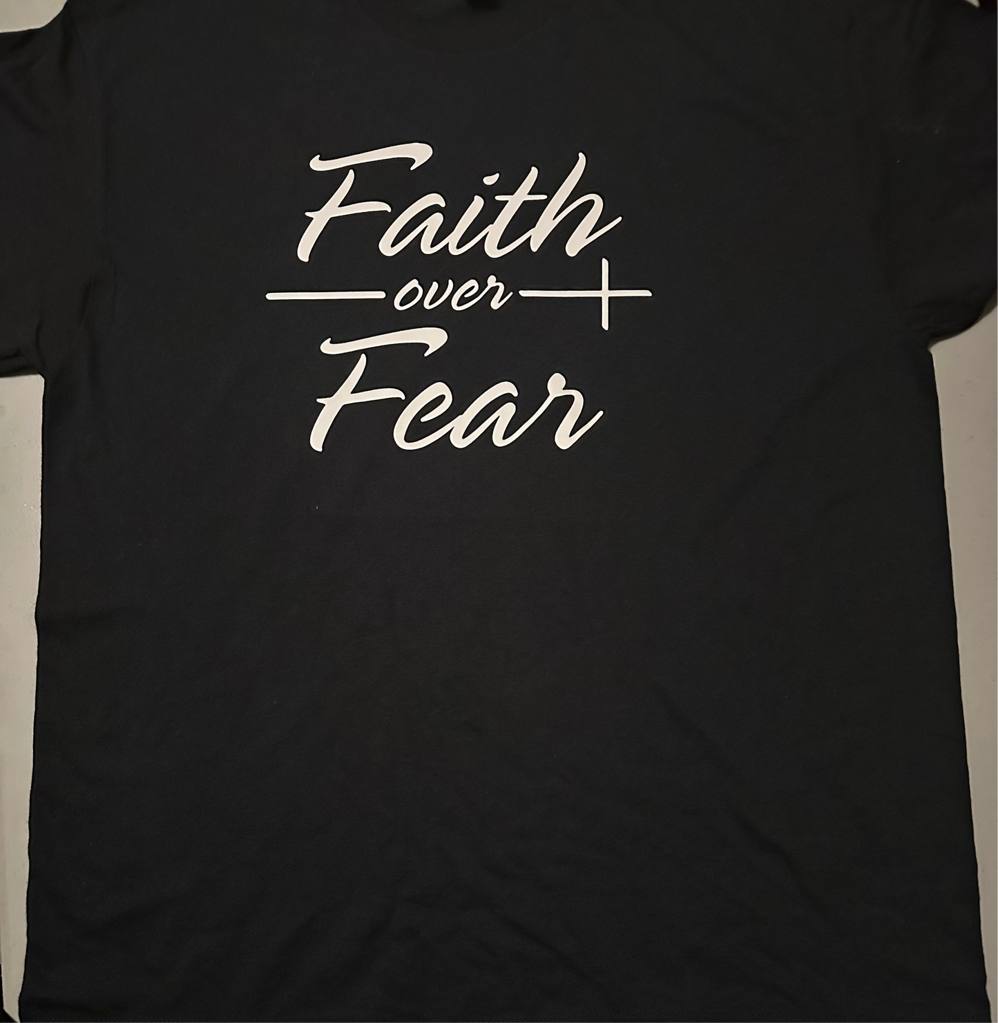 Faith-Based Unisex - Large Black Faith over Fear