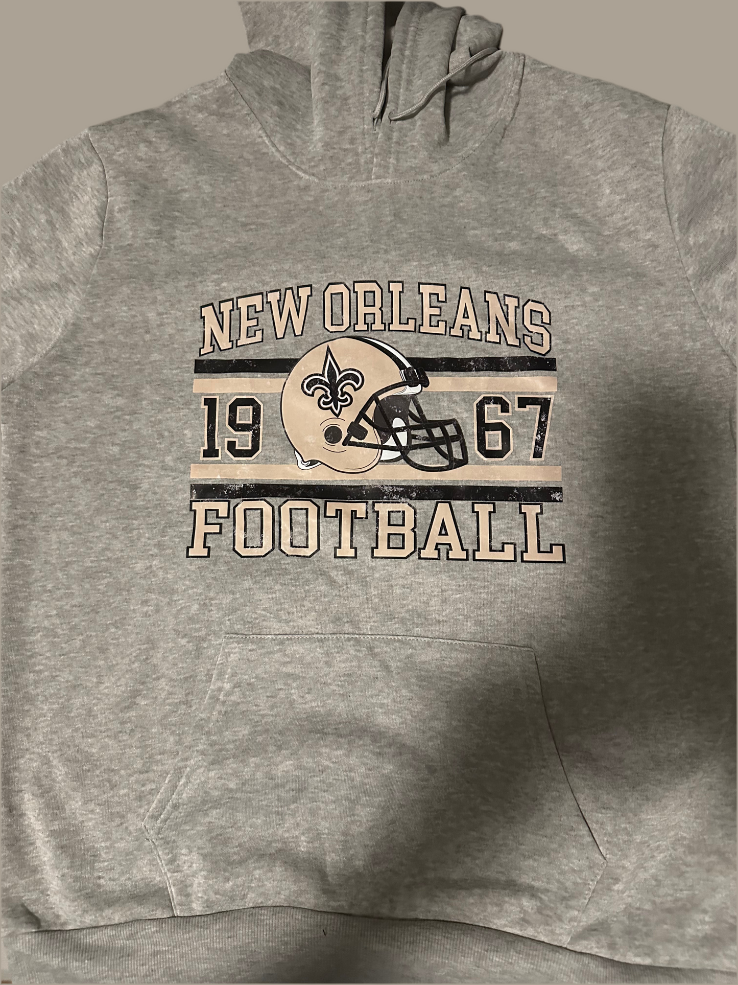 XL Grey New Orleans Football Hoodie