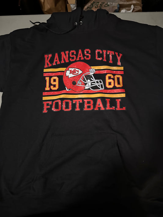 Black Large Kansas City Football Hoodie