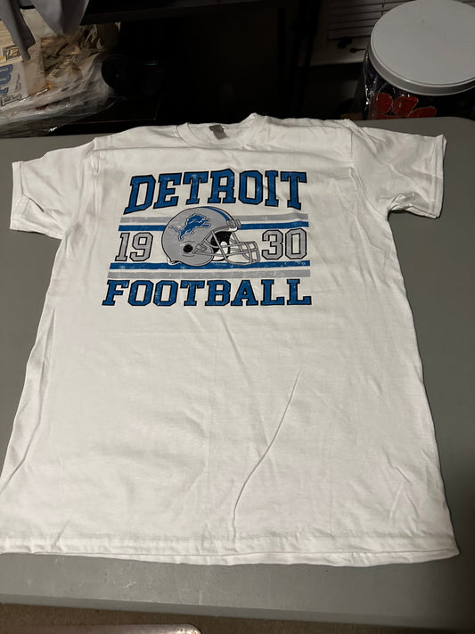 Medium White Detroit Football