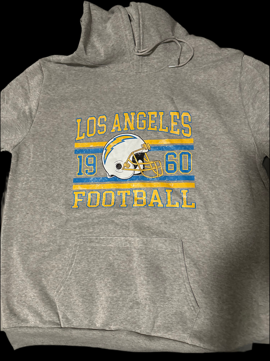 2XL Grey Los Angeles Football Hoodie