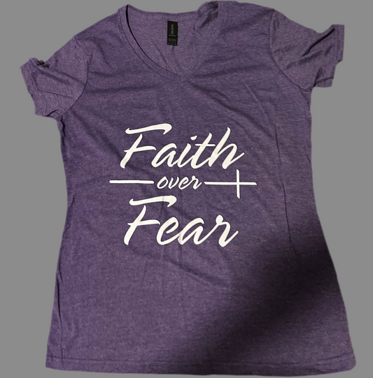 Faith based - Large Ladies Lavender Faith   over Fear