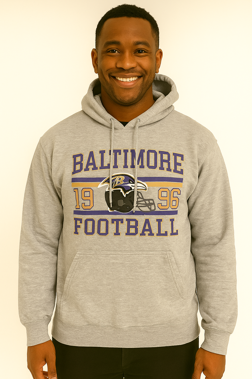 2XL Baltimore Grey Hoodie