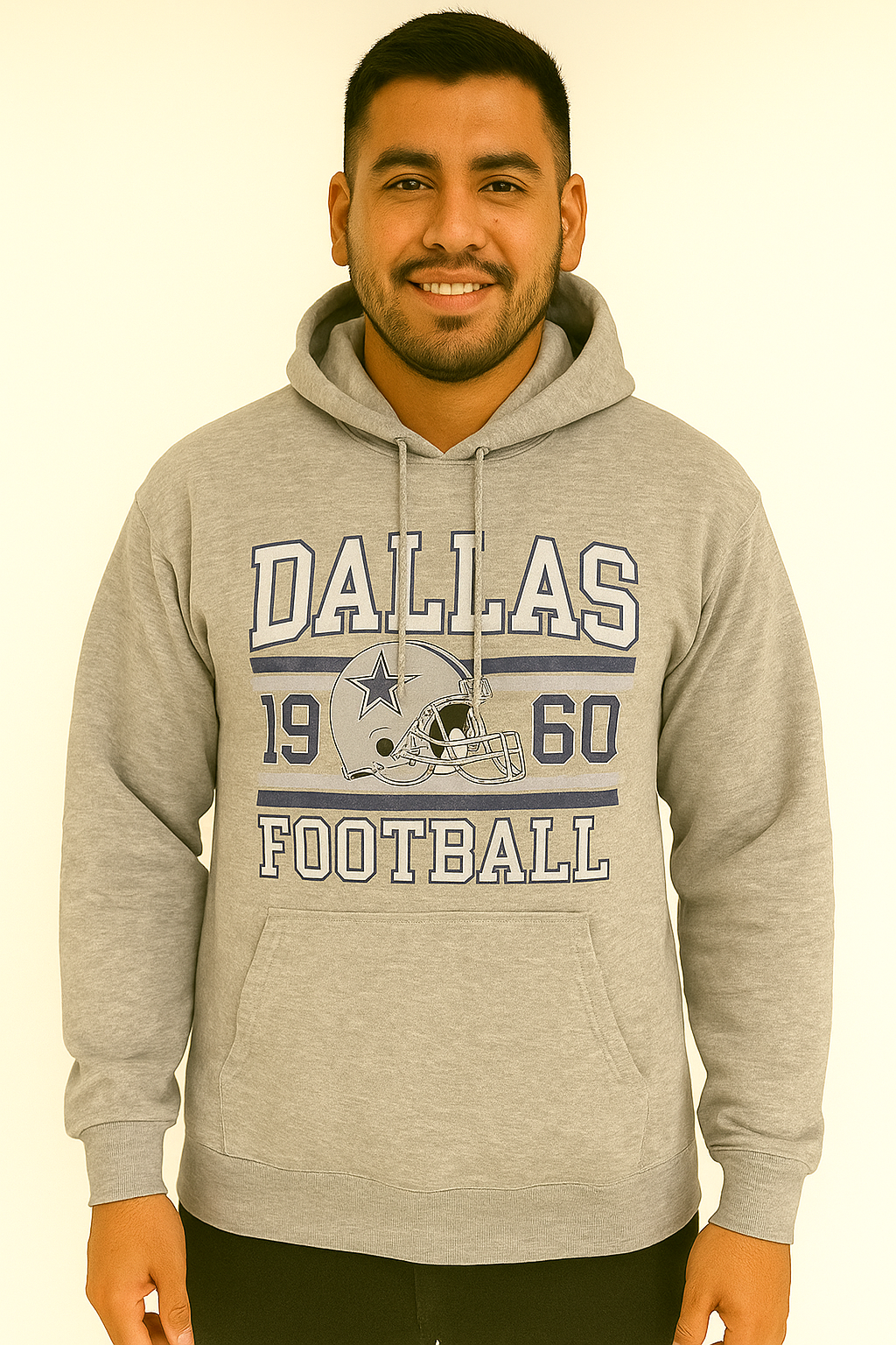 XL Grey Dallas Football Hoodie