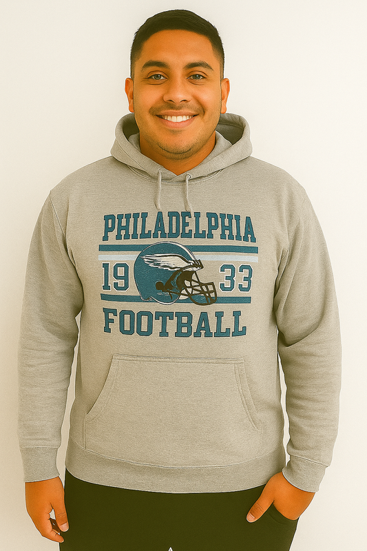 XL Grey Philadelphia Football Hoodie