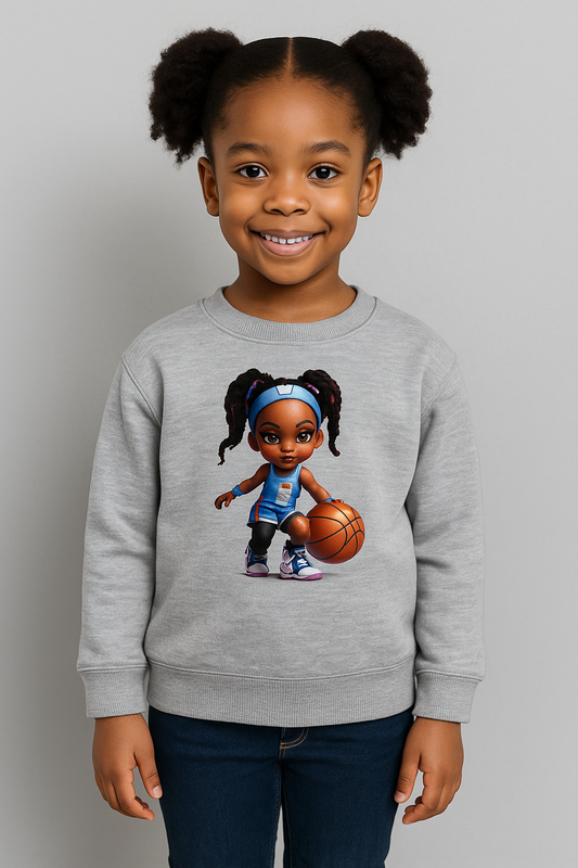 Grey Small Girl Basketball sweatshirt