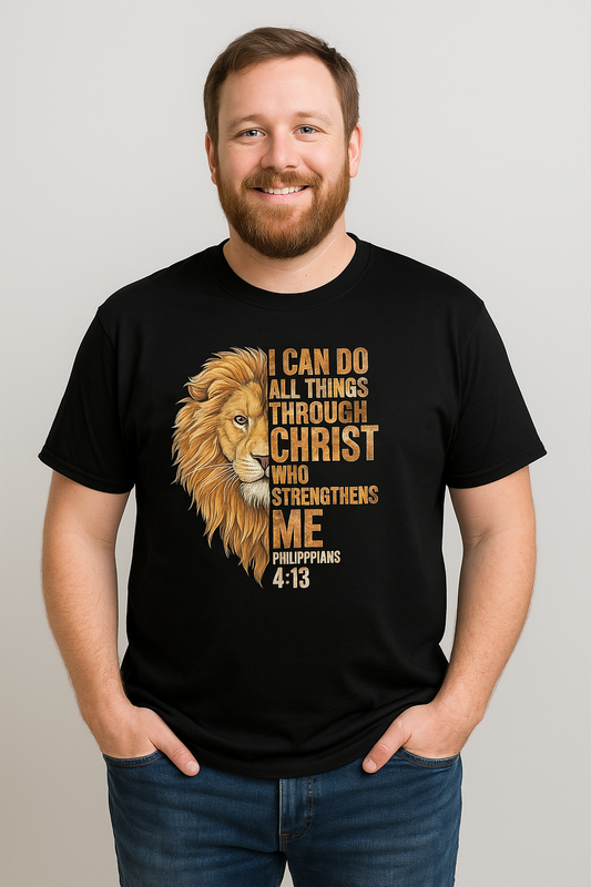 Faith based - 2XL Black I Can Do ALL Things Through Christ Who Strengthens Me Phillipians 4:13