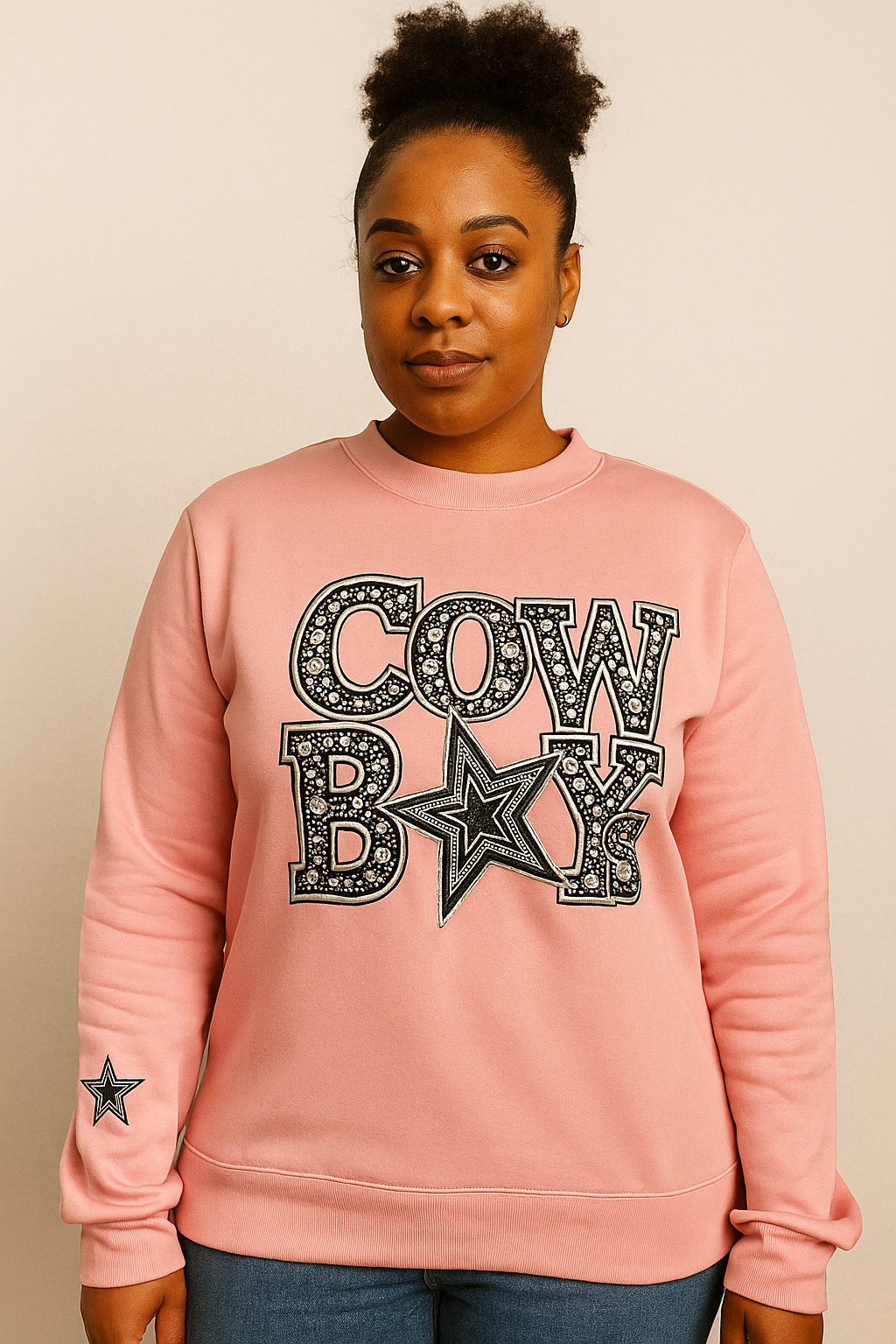 Pink Festive 1XL Ladies sweatshirt