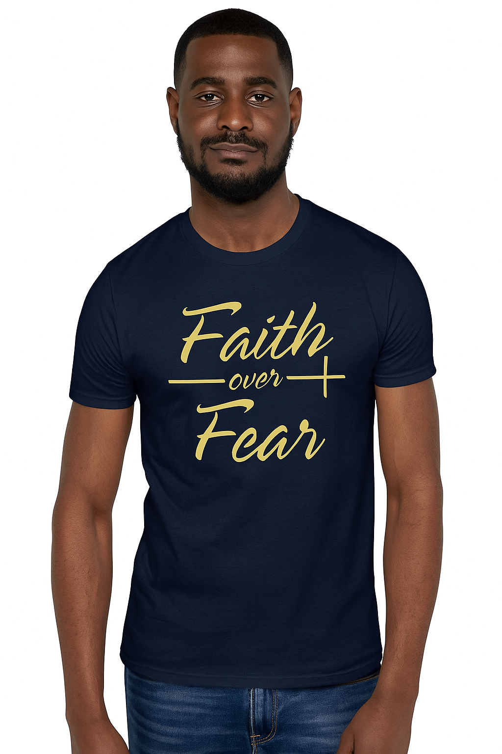 Faith Based- 2XL Blue Faith over Fear