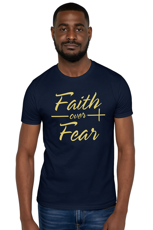 Faith Based- 2XL Blue Faith over Fear