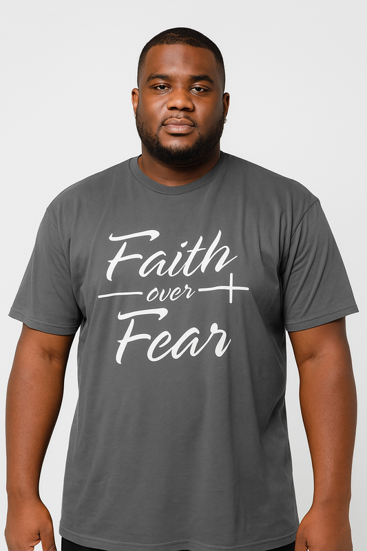 Faith Based -XL Grey Faith over Fear