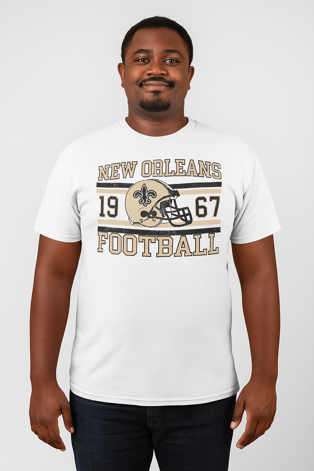New Orleans Football Unisex XL White