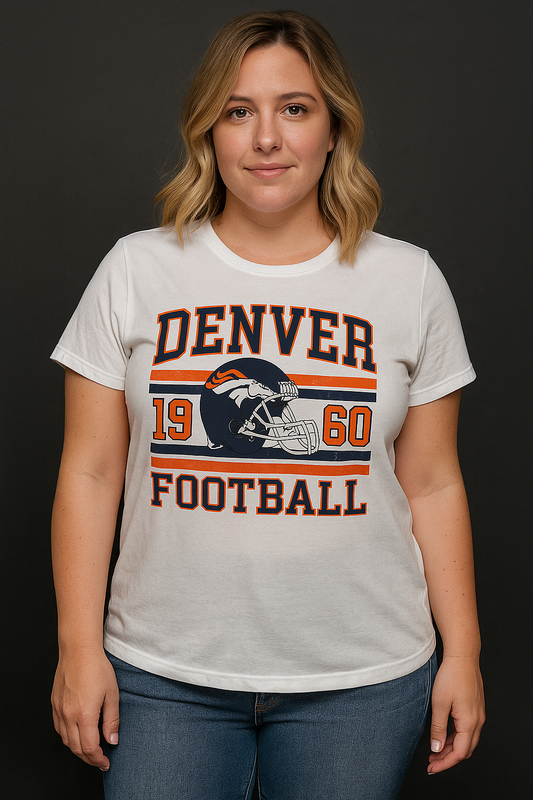 Denver Football Ladies Large White