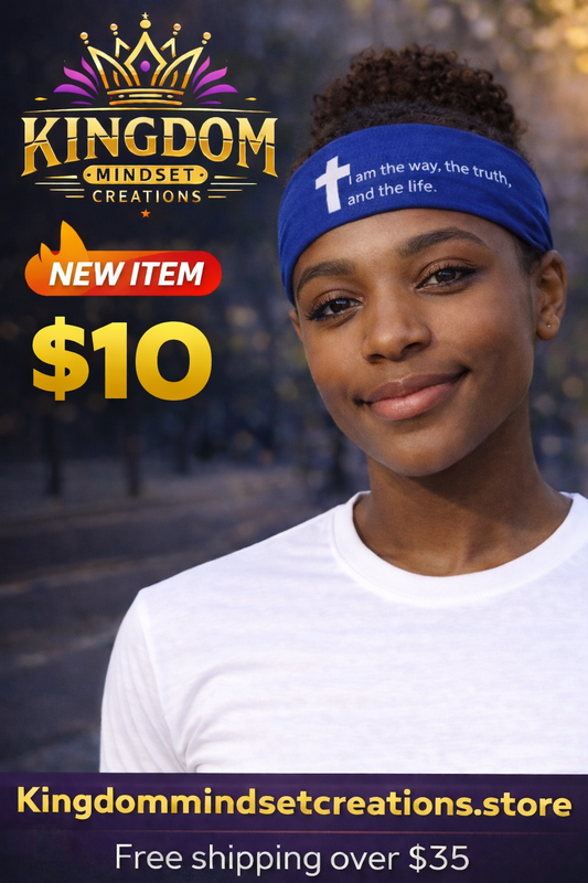 Christian Blue Scripture headband