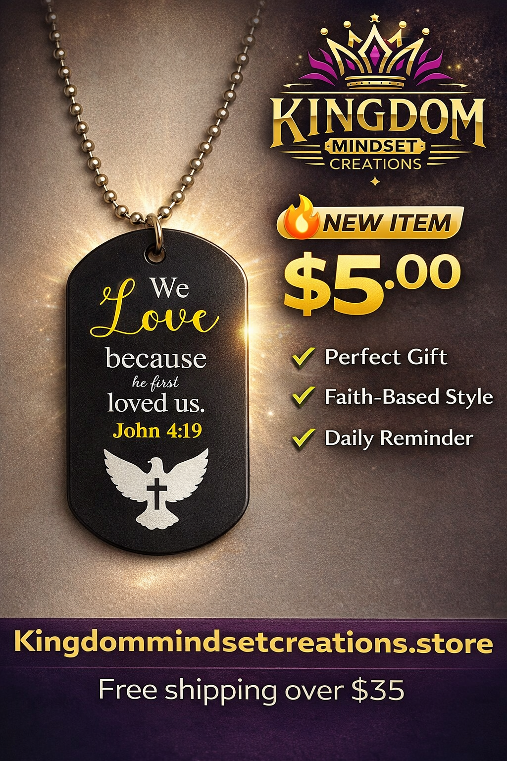 We Love Christian Dog Tag