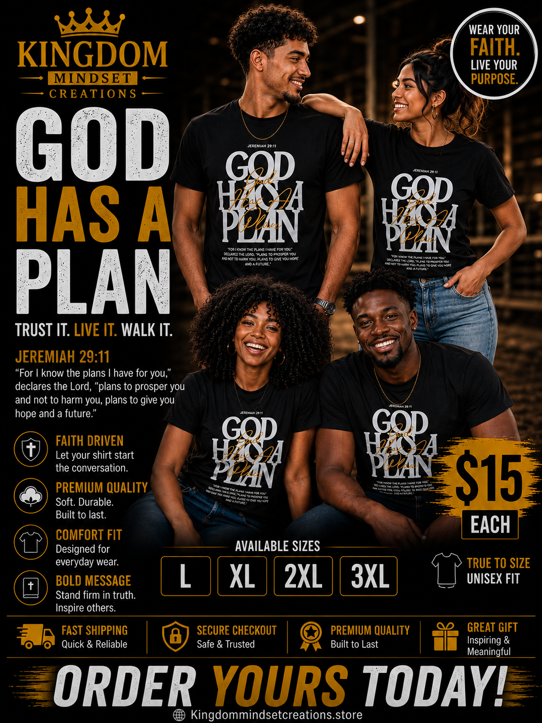 Black- God has a plan Jeremiah 29:11