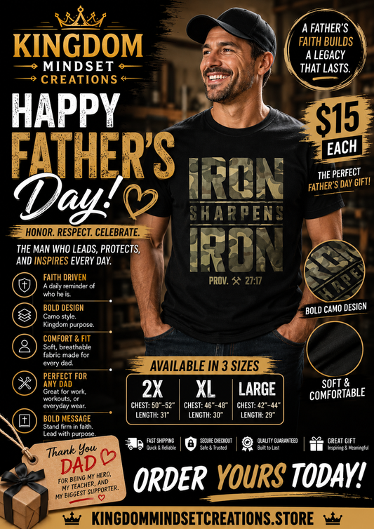 Iron sharpens Iron military brown color