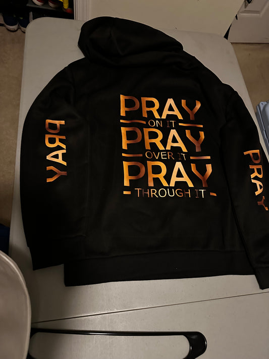 Black Pray over it Hoodie